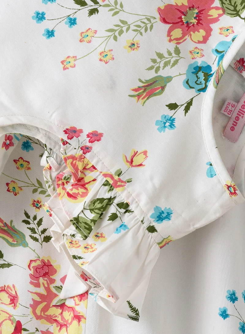 Jelliene Tween Trendsetter: Floral Dream Dress Breezy Comfort & Effortless Style
