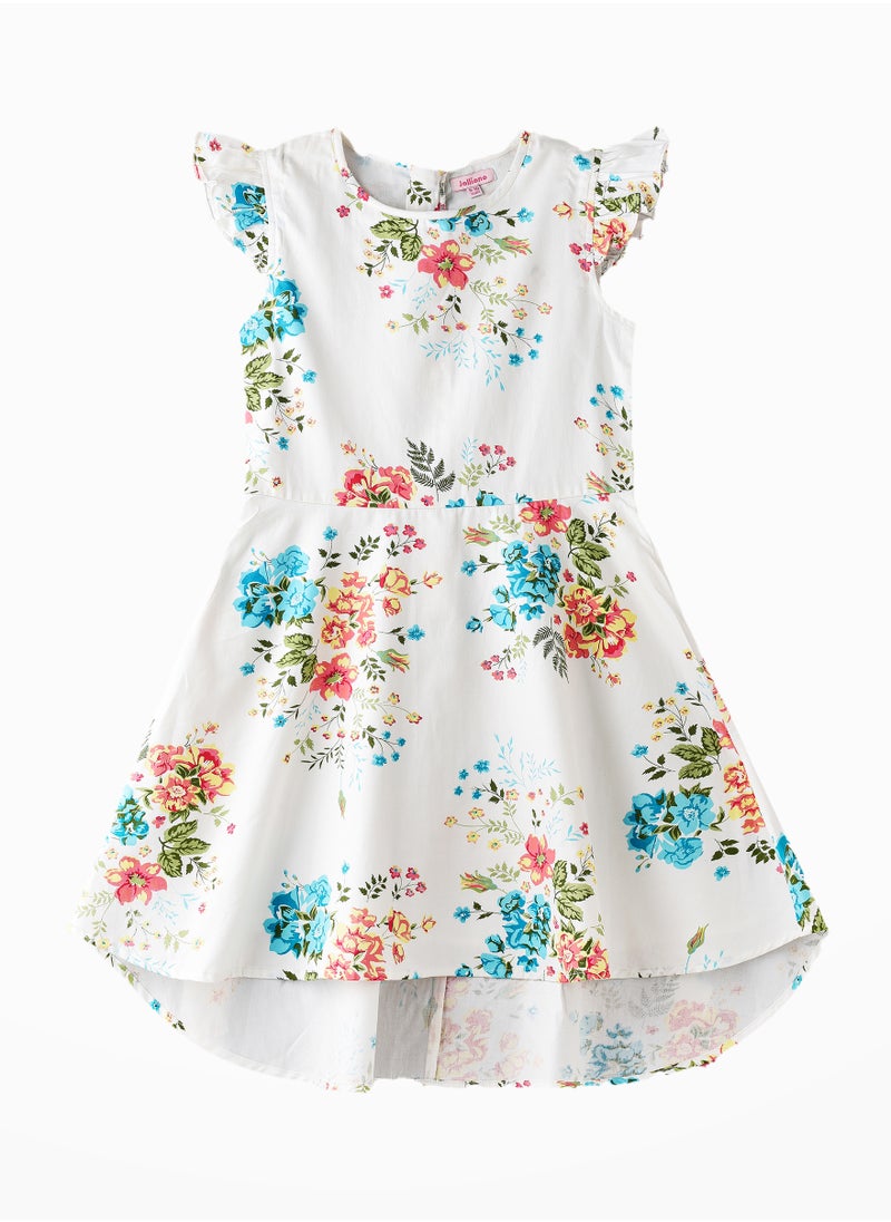 Jelliene Tween Trendsetter: Floral Dream Dress Breezy Comfort & Effortless Style  - Image 1