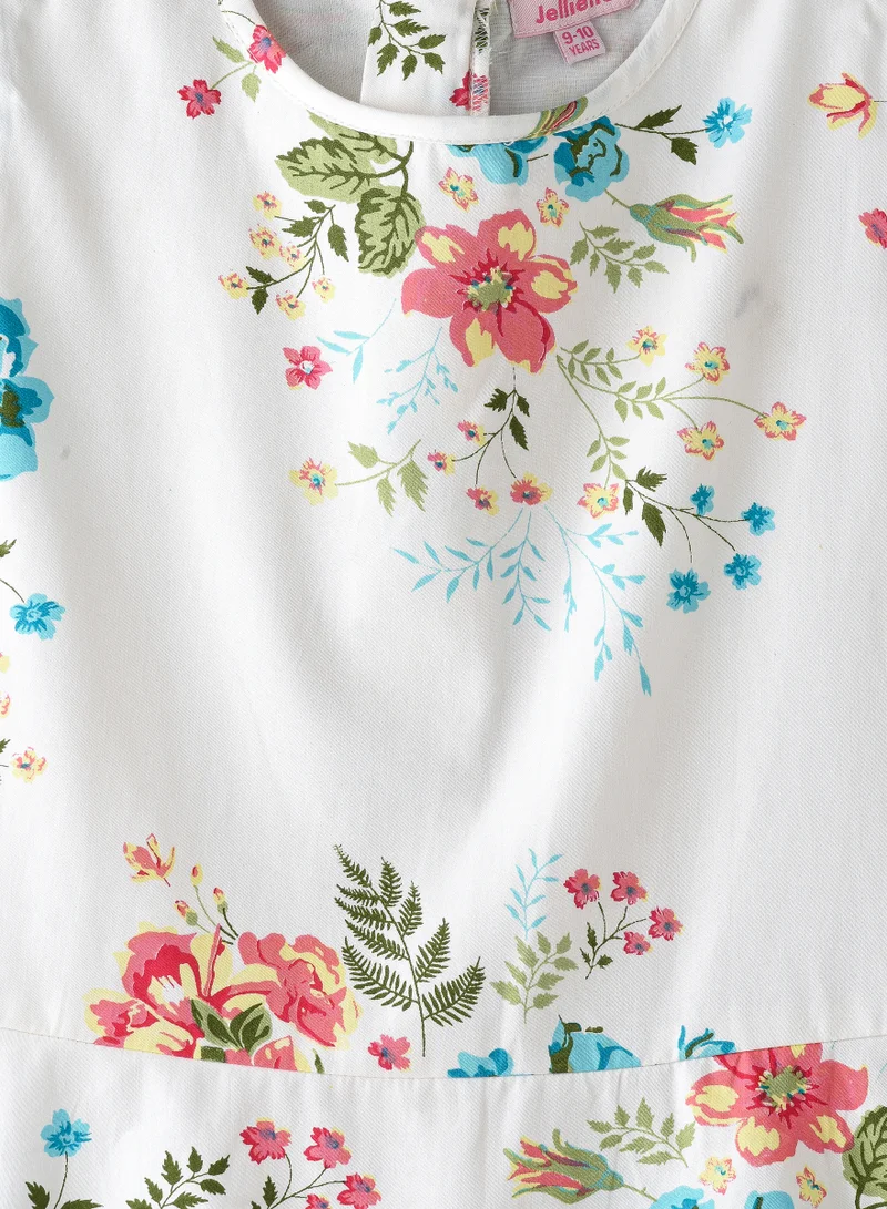 Jelliene Tween Trendsetter: Floral Dream Dress Breezy Comfort & Effortless Style