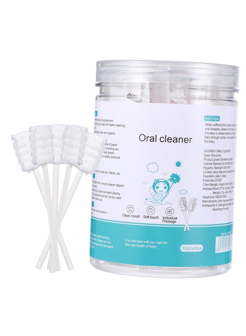 AIYISHI 30Pcs Baby Tongue Cleaner Baby Toothbrush Newborn Oral Cleaning Sticks Disposable Tongue Cleaner for 0-3 years Babies and Toddlers - Image 2