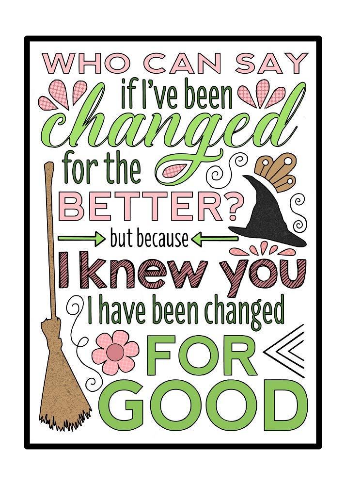 Coloring Broadway Wicked""Defying Gravity"" Sticker Collection - Set Of 4 Coloring Broadway Stickers Inspired By Wicked  Die-Cut  Bubble Free Vinyl. (3"" X 3"" - Set Of 4) - Image 4