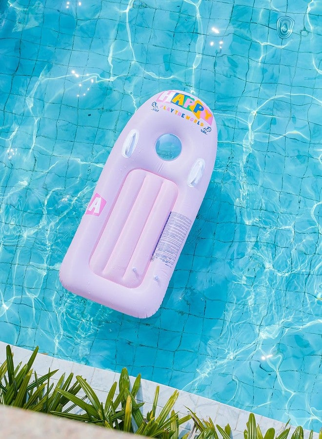 Thick Material Lightweight Folding Portable Children's Inflatable Surfboard with Handle, Floating Board, Size 21.65"x45.28"Summer Beach Surfing Pool Water Sports Auxiliary Learning Swimming(Pink) - Image 4