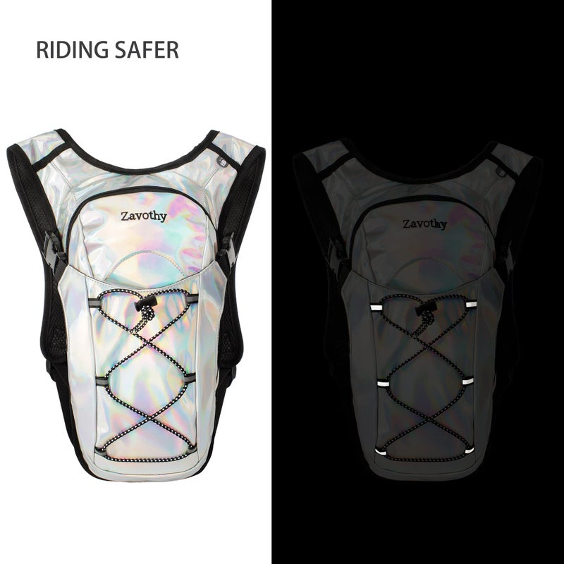 Zavothy Rave Hydration Backpack Lightweight Water Backpack for Cycling Running Hydration Pack Hiking Backpack with 2L Water Bladder White - Image 5