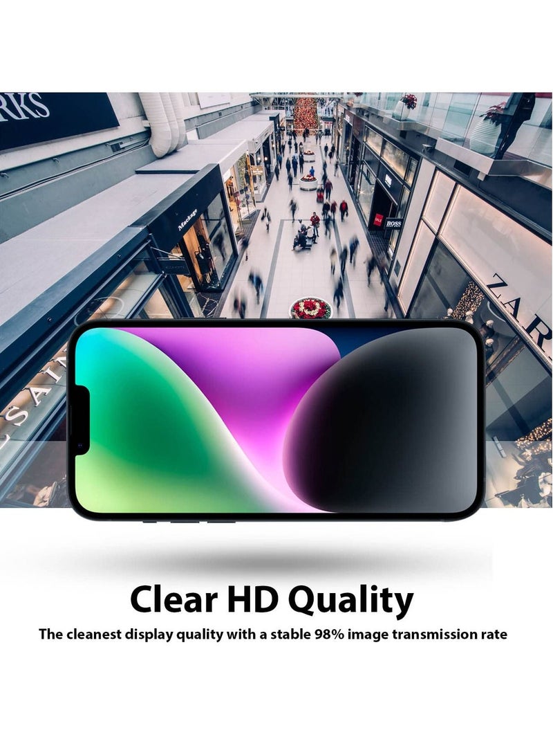 BORTONY iPhone 14/13/13 Pro 9H Hardness Tempered Glass Screen Protector Bubble Free Ultra HD Case Friendly Full Coverage For Apple iPhone 14/13/13 Pro 6.1" - Image 4