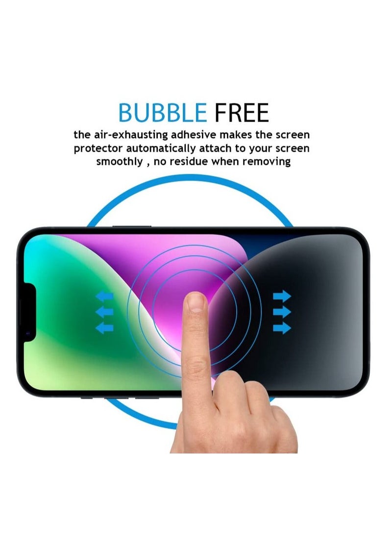 BORTONY iPhone 14/13/13 Pro 9H Hardness Tempered Glass Screen Protector Bubble Free Ultra HD Case Friendly Full Coverage For Apple iPhone 14/13/13 Pro 6.1" - Image 2