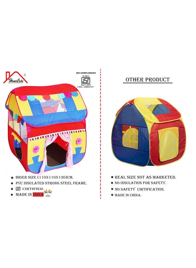 HomeCute Homecute Foldable Pop Up Hut Type Kids Toys Jumbo Size Play Tent House for Boys and Girls. (Multi)  - Image 4
