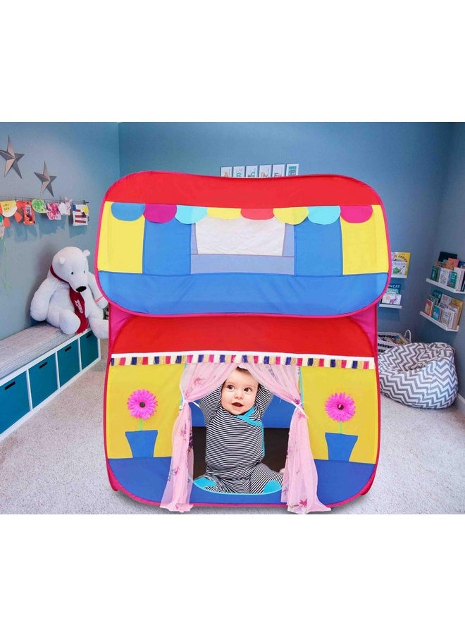 HomeCute Homecute Foldable Pop Up Hut Type Kids Toys Jumbo Size Play Tent House for Boys and Girls. (Multi)  - Image 3