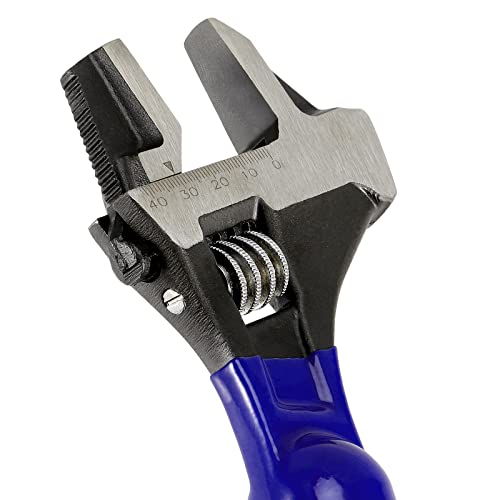 PINGEUI 2 PCS 16 Inches Spud Wrenchs, Heavy Duty Forged Adjustable Spud Wrench, Metric Scale Marked Construction with Hammer Head and Pipe Wrench Function - Image 3