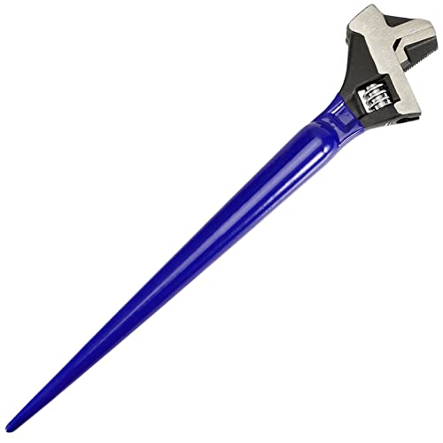 PINGEUI 2 PCS 16 Inches Spud Wrenchs, Heavy Duty Forged Adjustable Spud Wrench, Metric Scale Marked Construction with Hammer Head and Pipe Wrench Function - Image 5