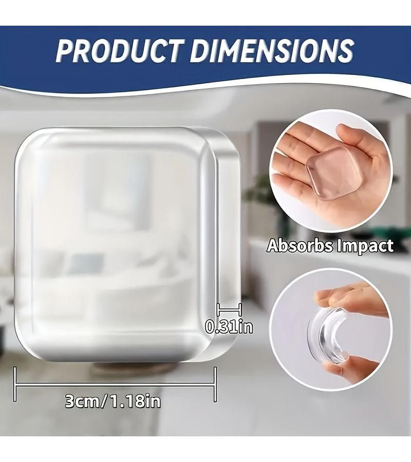 3 Pieces Anti Collision Door Stop Pads Self-Adhesive Wall Protectors Shock Absorbing Buffer Pads for Home - Image 2