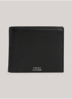 TOMMY HILFIGER Men's Premium Leather Bifold Credit Card Holder -  Leather, Black  - Image 1