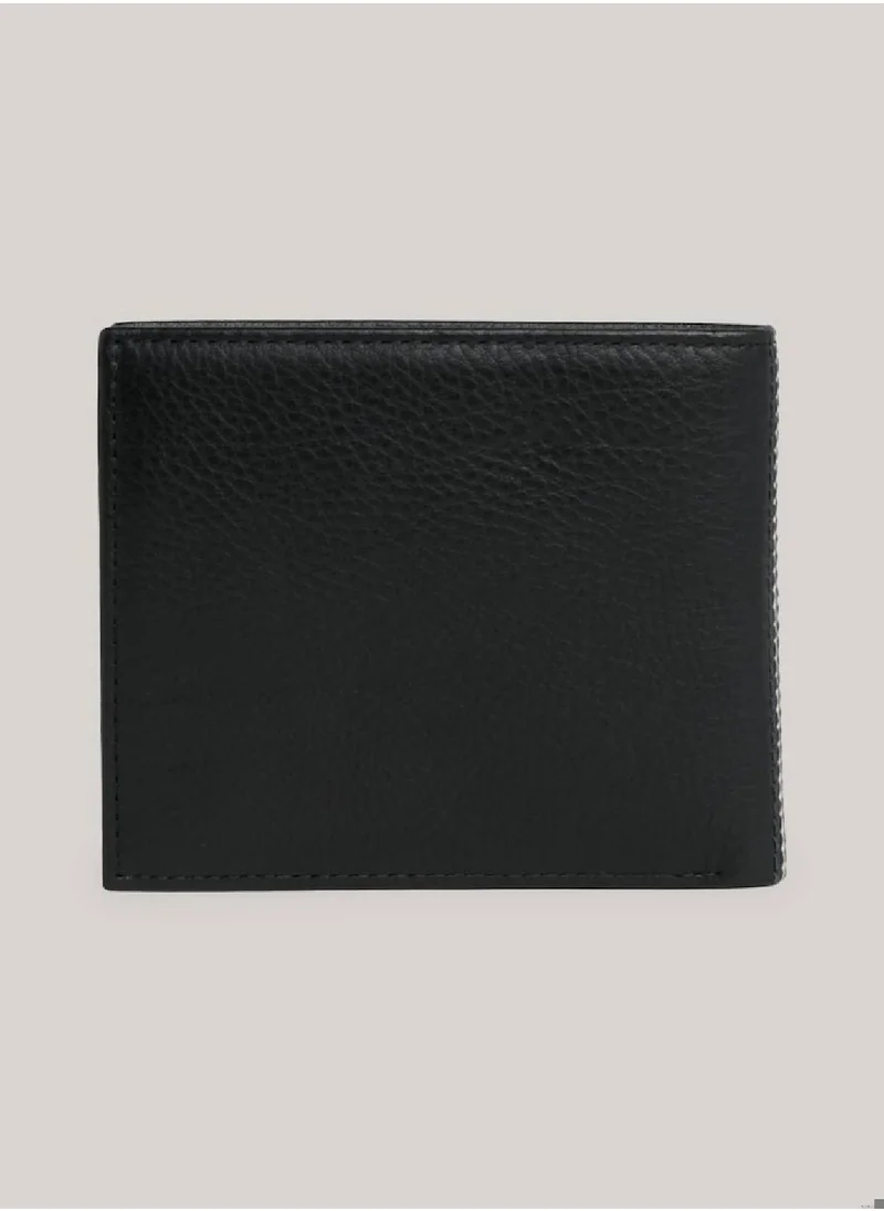 TOMMY HILFIGER Men's Premium Leather Bifold Credit Card Holder -  Leather, Black