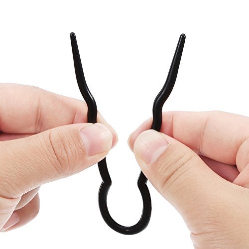 Bememo 20 Pcs Grip Hair Pins for Thick Hair U Shaped Pin French Simple Fast Spiral Braid Twist Styling Clip Pin for Lady Women, Wedding Bridal Hairstyles, Black and Brown - Image 3