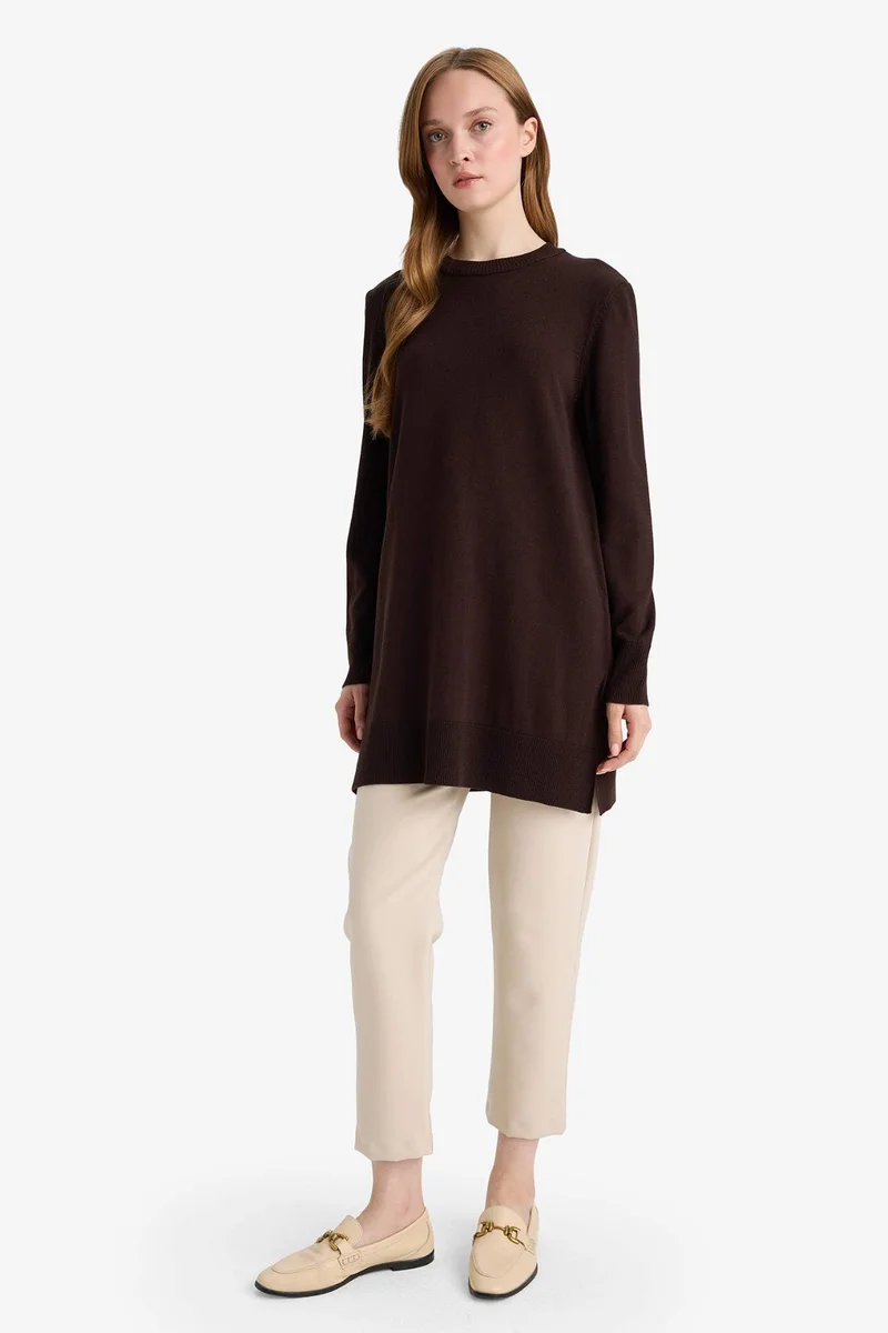 Defacto Regular Fit Slit Basic Long Sleeve Tunic