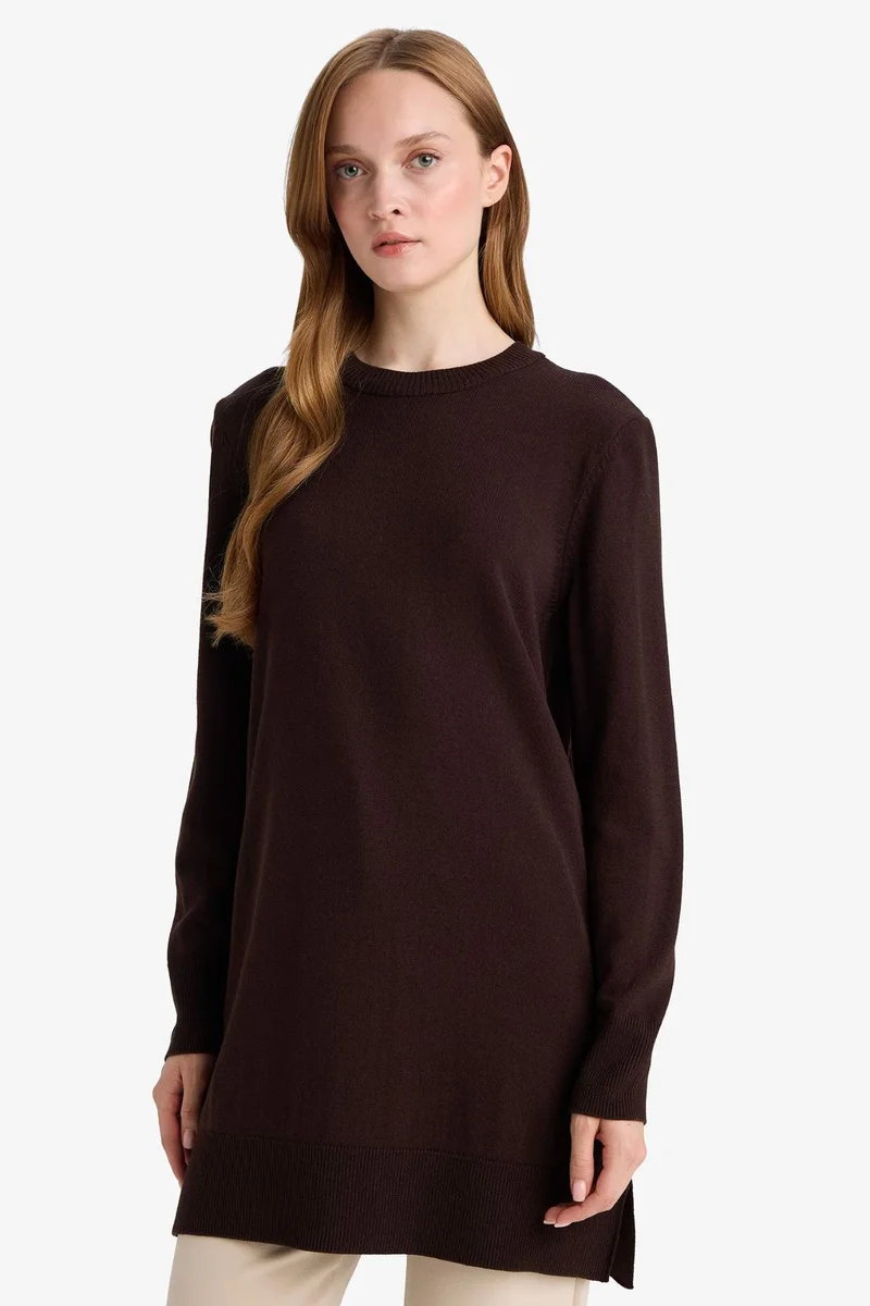 Defacto Regular Fit Slit Basic Long Sleeve Tunic