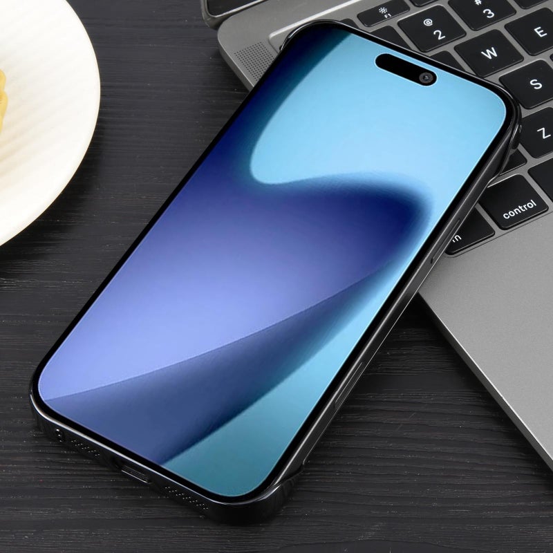 erorex For iPhone 17 Electroplating Frameless Frosted Anti-Glare PC MagSafe Phone Case(Black) - Image 3