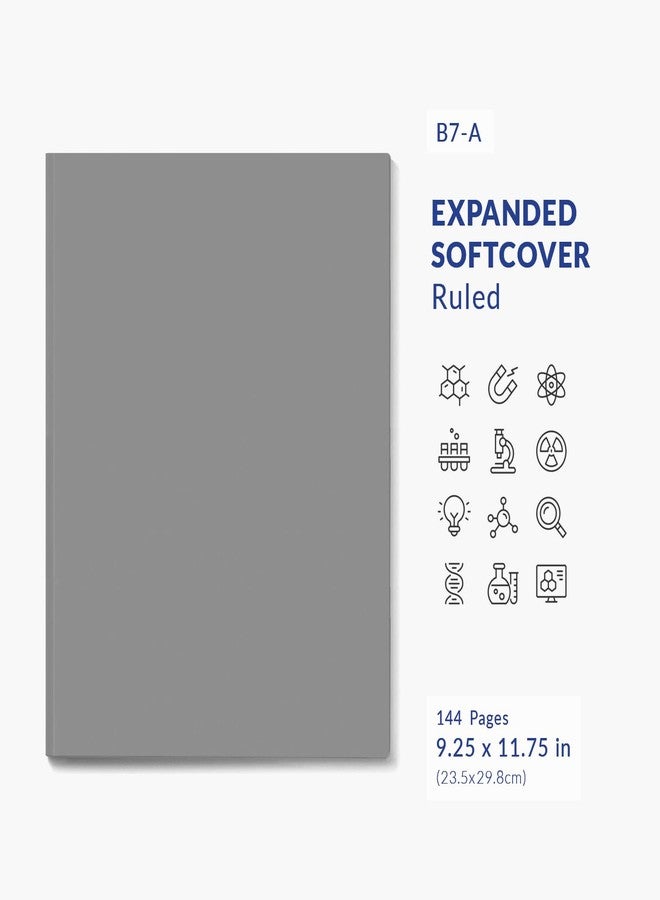Vela Sciences Advanced B7-A Expanded Softcover Lab Notebook, 9.25 x 11.75 in (23.5 x 30 cm), 144 Pages, Permanent Bound, 70lb Heavyweight Paper (1-Pack, Ruled) - Image 2