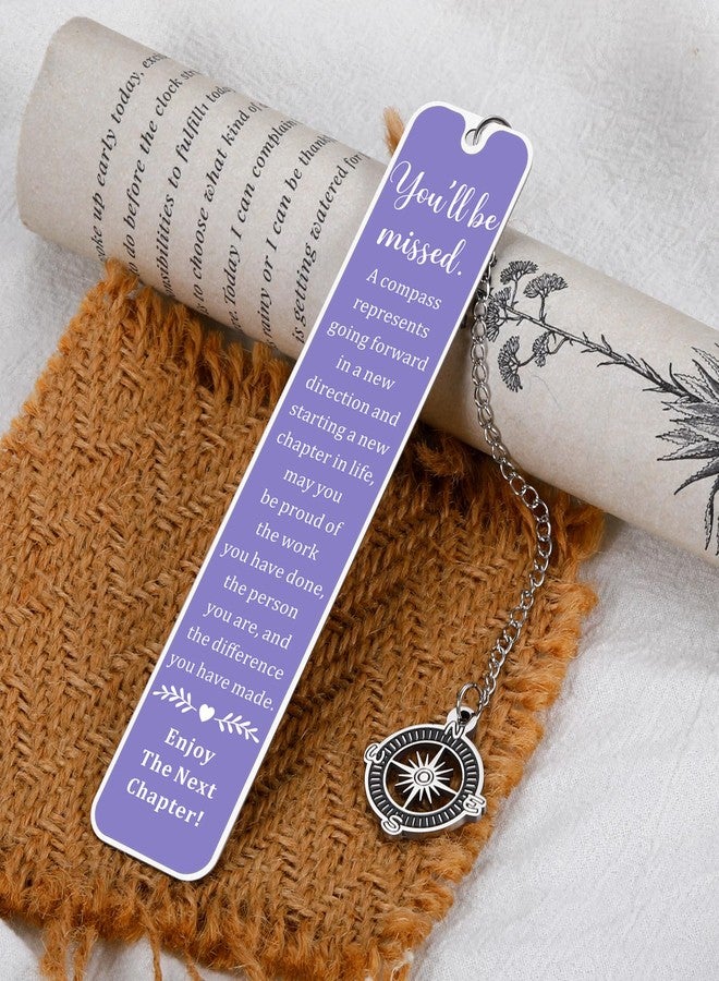 Delujouberst Retirement Bookmarks for Women Office Valentine Gift for Coworker Purple Bookmark Coworker Goodbye Gifts Farewell Going Away Gifts for Friends Work Team Boss Male Coworker Retired Gift for Woman - Image 5