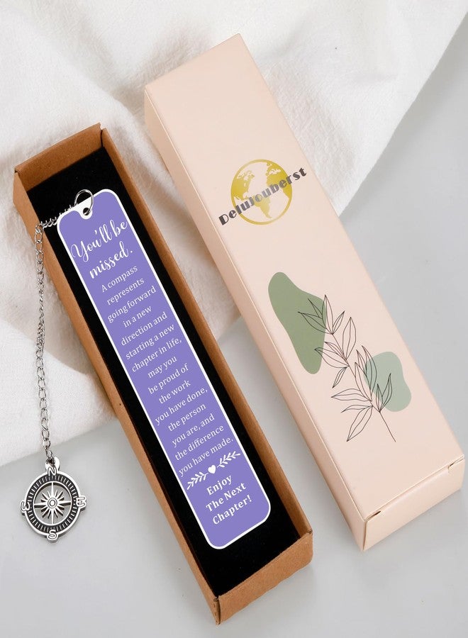 Delujouberst Retirement Bookmarks for Women Office Valentine Gift for Coworker Purple Bookmark Coworker Goodbye Gifts Farewell Going Away Gifts for Friends Work Team Boss Male Coworker Retired Gift for Woman - Image 3