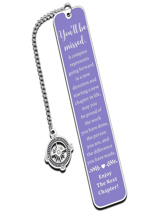 Delujouberst Retirement Bookmarks for Women Office Valentine Gift for Coworker Purple Bookmark Coworker Goodbye Gifts Farewell Going Away Gifts for Friends Work Team Boss Male Coworker Retired Gift for Woman - Image 1