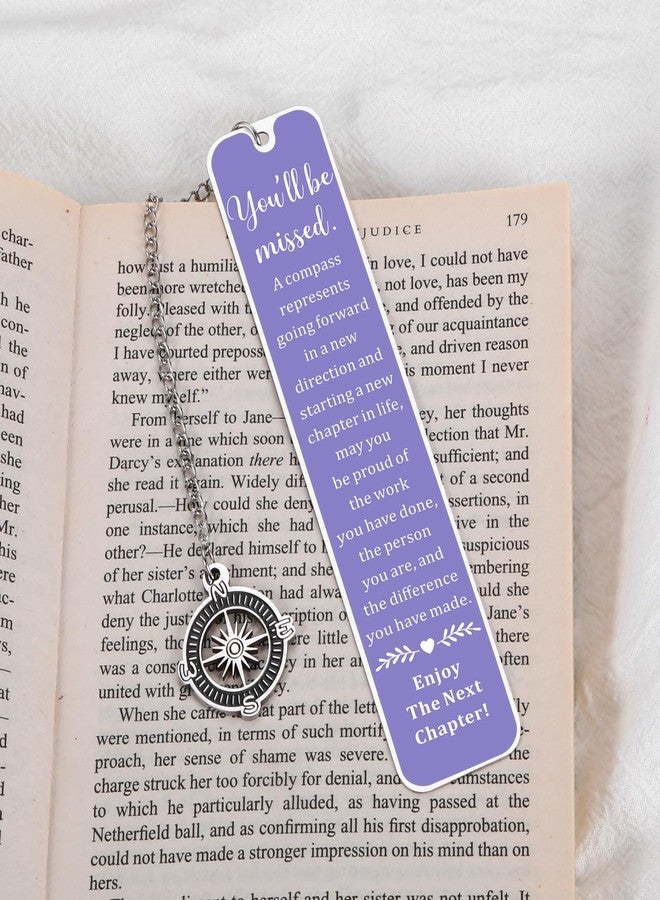 Delujouberst Retirement Bookmarks for Women Office Valentine Gift for Coworker Purple Bookmark Coworker Goodbye Gifts Farewell Going Away Gifts for Friends Work Team Boss Male Coworker Retired Gift for Woman - Image 4