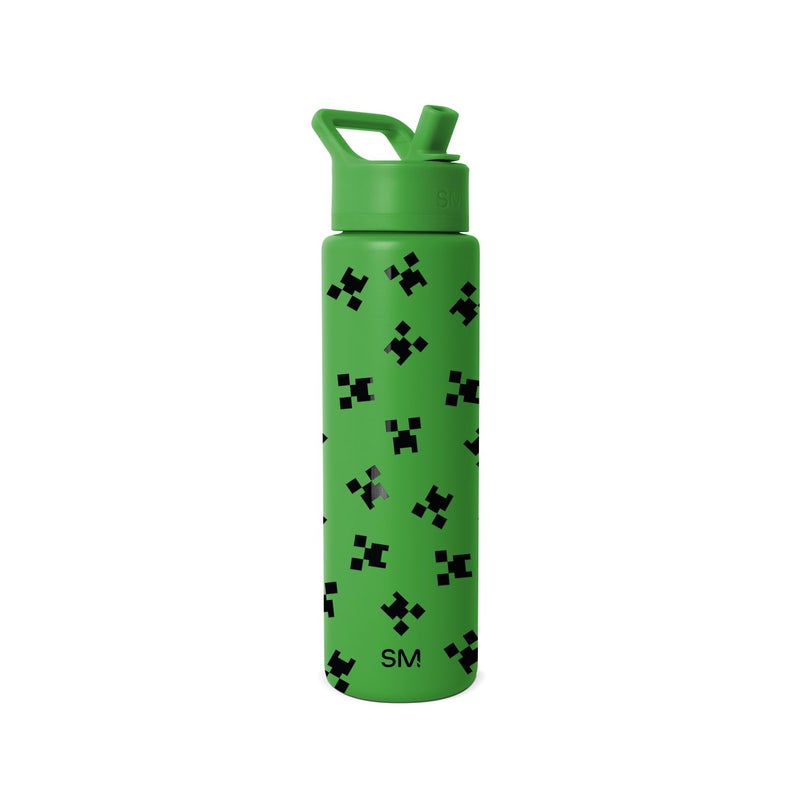 Simple Modern Summit Water Bottle with Straw Lid Minecraft 30oz Leak Proof Stainless Steel Insulated Cup Gifts for Men Minecraft Creeper - Image 2