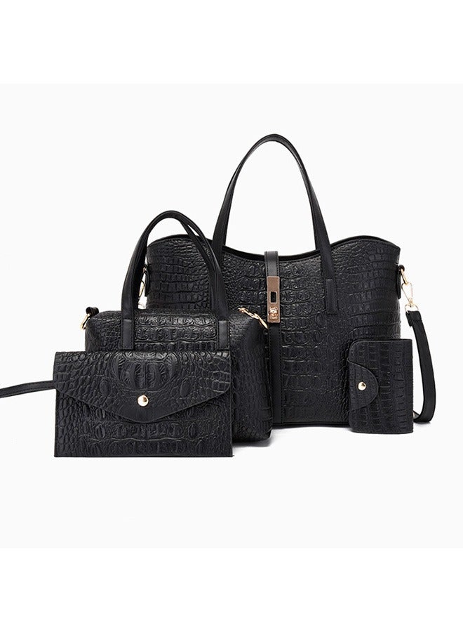 Korean style ladies crossbody shoulder bag four piece set - Image 1