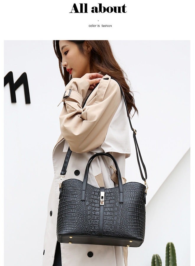 Korean style ladies crossbody shoulder bag four piece set - Image 2