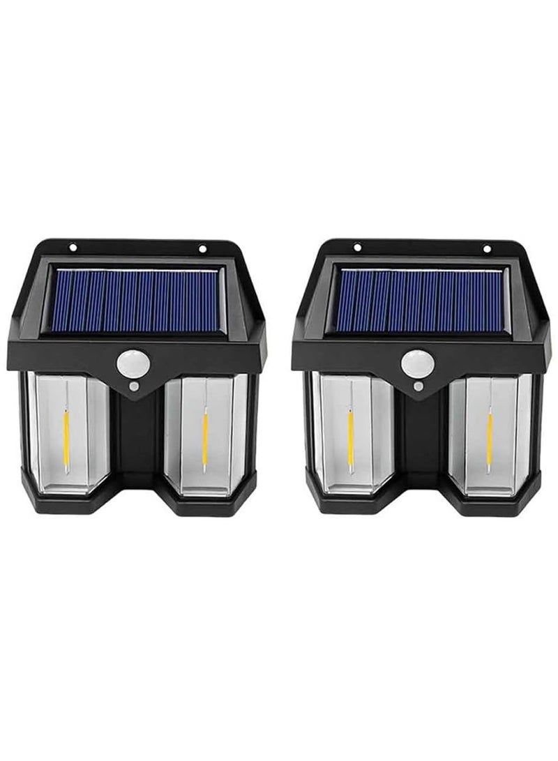 FEND CL228 Solar Powered Wall Lamp With Smart Motion Sensor 3 Lighting Modes and Waterproof for Home Backyard Garden Porch (Pack Of 2) - Image 1