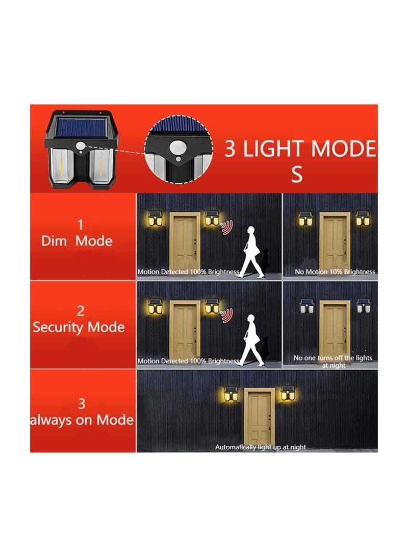 FEND CL228 Solar Powered Wall Lamp With Smart Motion Sensor 3 Lighting Modes and Waterproof for Home Backyard Garden Porch (Pack Of 2) - Image 4