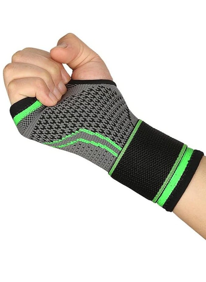 Generic One Pair of High Compression Fabric Elastic Wrist Support for Fitness, Yoga, CrossFit Weightlifting, Gym, Nylon, Used for Posture Correction  - Image 1