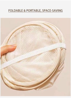 EZGOZ Laundry Basket Clothes Hamper, Foldable Storage Basket,Collapsible Clothes Washing Laundry Hamper,Travel Hamper,Mesh Pop Up Laundry Hamper with Carry Handle,Toy storage bag-Vertical Version  - Image 4