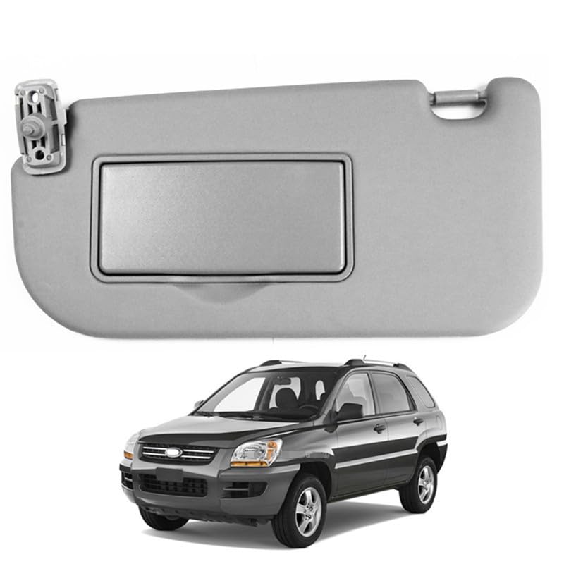 Prefer Warehouse Sun Visor with Mirror Left Driver Side Gray LH Compatible with KIA SPORTAGE 2.0L 2.7L 2005-2010 Replace 85202 1F210LX, 85202-1F201LX, 85202-1F201-LX - Image 2