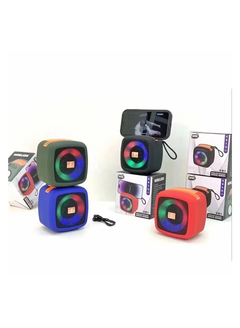 X-911 Portable Subwoofer BT Speaker Waterproof Outdoor Sports Wireless with RGB LED Lighting AUX Communication AC Power Source - Image 3