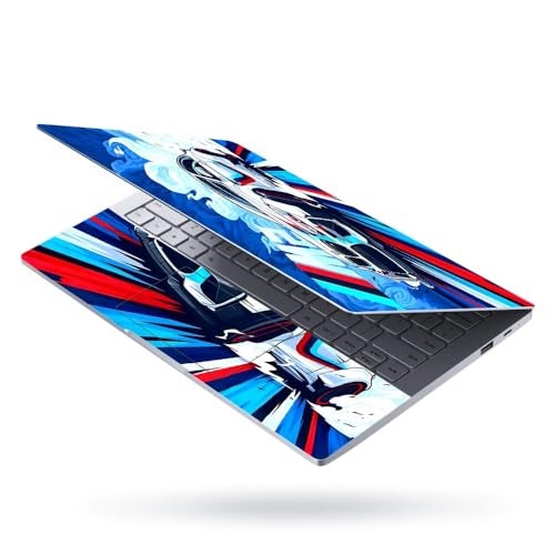 TechFit Full Body Laptop Skin Upto 15.6 inch Sticker Compatible for Dell/HP/Lenovo/Acer/Asus All Laptop Size Upto 14 to 15.6 Inch with car Water Splash Mouse pad - BMW M Sport White Splash - Image 2