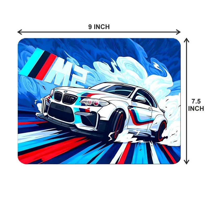 TechFit Full Body Laptop Skin Upto 15.6 inch Sticker Compatible for Dell/HP/Lenovo/Acer/Asus All Laptop Size Upto 14 to 15.6 Inch with car Water Splash Mouse pad - BMW M Sport White Splash - Image 5