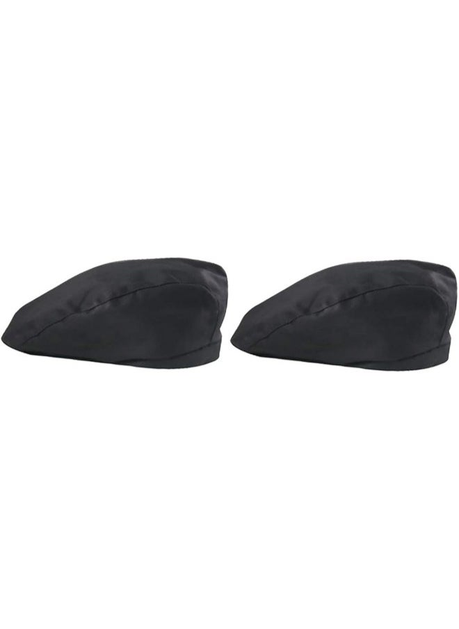 silvercnc - Cotton Chef Hat Catering Baker Cooking Duckbill Beret Golf Black - Image 1