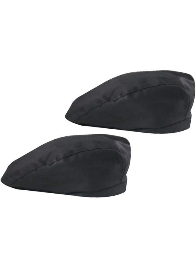 silvercnc - Cotton Chef Hat Catering Baker Cooking Duckbill Beret Golf Black - Image 1