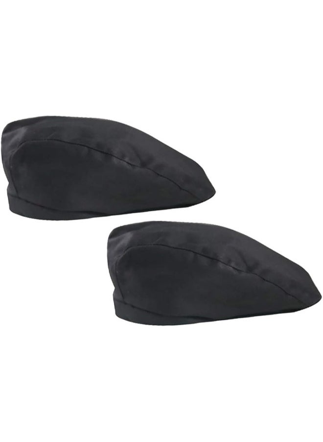 silvercnc - Cotton Chef Hat Catering Baker Cooking Duckbill Beret Golf Black - Image 1