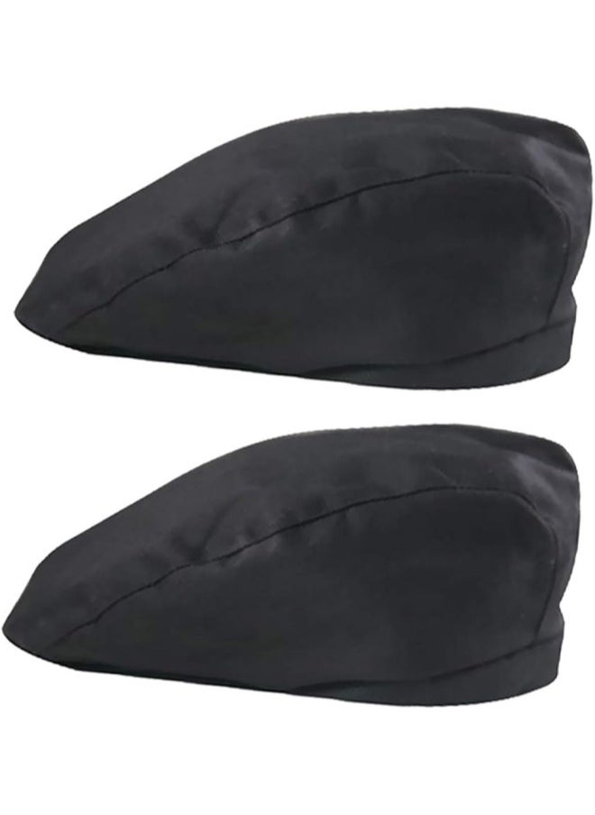 silvercnc - Cotton Chef Hat Catering Baker Cooking Duckbill Beret Golf Black - Image 1