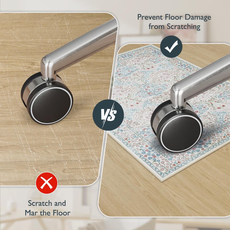 Anidaroel 36"x48" Green Floral Office Chair Mat for Hardwood Floor, Office Rugs for Rolling Chair, Computer Gaming Chair Mat, Under Desk Chair Floor Mat Large Protector Carpet - Image 3