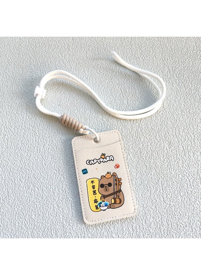 NIBEMINENT 1 - Piece PU Kpop Photo Card Holder Pendant Key Chain ID Badge Holder ID Card Holder Photo Card Protector for School ID Office ID Access Card for Women Girls