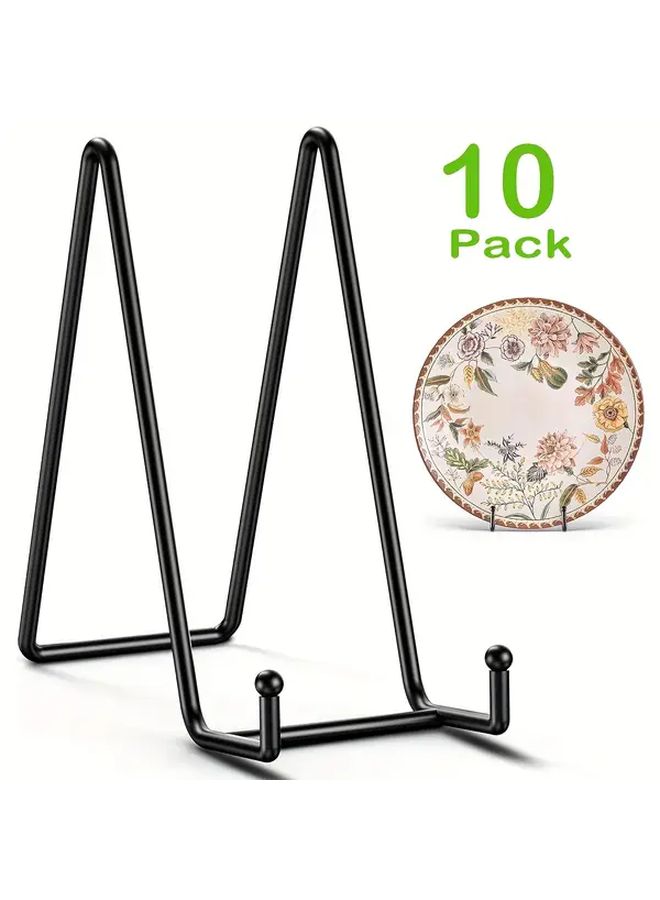 4 Inch 10 Packs Metal Plate Stands Display Easel For Picture Photo Book - Image 1