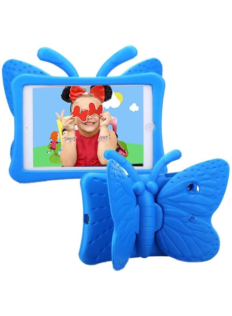 ELTRAZONE iPad Mini Case for Kids, Cute Butterfly Wing Double as Stand Light Weight Kid-proof Durable EVA Foam Protective Tablet Bumper Cover for Apple iPad mini 1/2/3/4 - Blue - Image 1