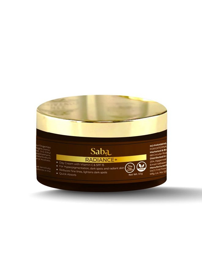 Saba Kombucha Saba Radiance+ Day Cream with Niacinamide, Vitamin C & SPF 15 | 50g  - Image 1