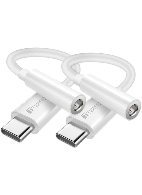 2 Pack TypeC USB C to 3.5mm Headphone Adapter Cable Jack, Audio Car AUX for iPhone 15 Pro/Max/Plus, for Samsung Fold/Flip S21 S22 FE S23 Plus Ultra Google Pixel 8 7, for iPad