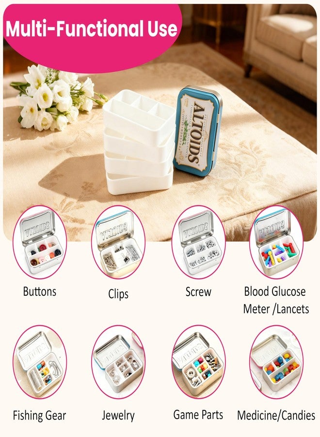 LUVCOSY 4-Pack Tin Organizer Inserts Compatible with 1.76oz Altoids Mint Tins, Food-Safe Compartment Dividers for Pills, Jewelry, Fishing Gear and Art Supplies, On-the-Go Organization - Image 5