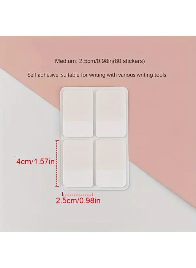 Frosted Simple Pure White Index Stickers Medium Size Office Supplies - Image 4