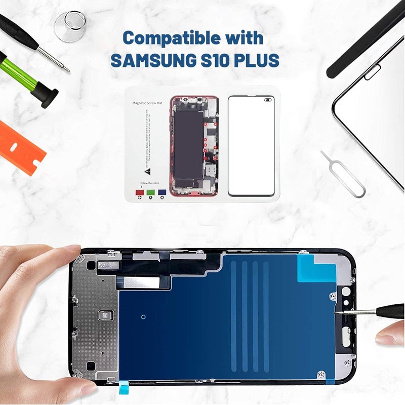 Tpyag Store استبدال الشاشة لجهاز سامسونج جالاكسي S10 بلس، شاشة بديلة لسلسلة جالاكسي S10 بلس بحجم 6.4 بوصة، مجموعة إصلاح الشاشة مع لاصق مقاوم للماء (بدون OLED و شاشة اللمس) - Image 3