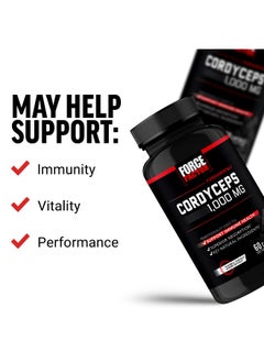 Force Factor Force Factor, Fundamentals, Cordyceps, 1,000 mg, 60 Capsules (500 mg per Capsule)  - Image 3